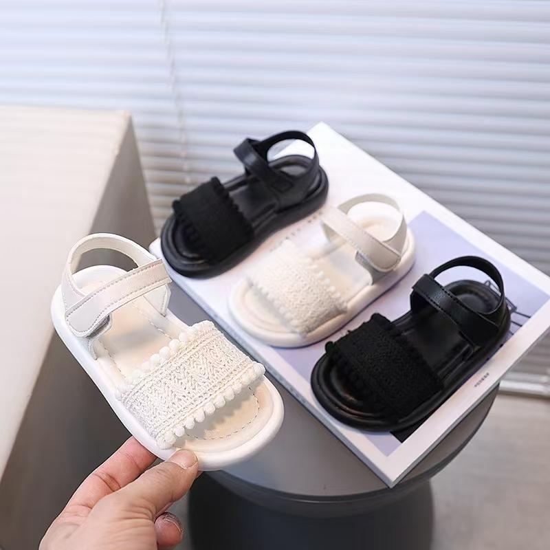 New Children Summer Sandals Boys Girls Fashion Pure Color Hook Sandals Baby Soft Breathable Shoes Kids Summer Beach Sandals