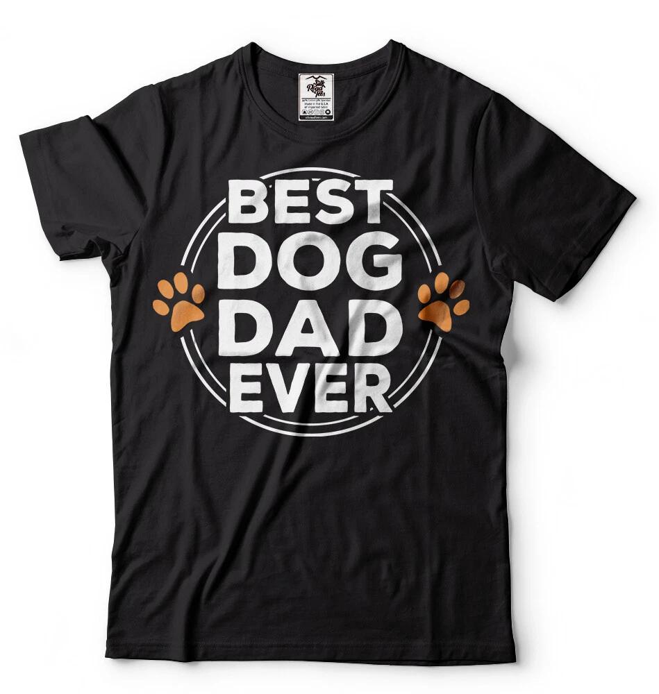 Dog Dad T-Shirt Dogfather Shirt Dog Lover Pet T-Shirt Mens Gift Fathers day Tee S