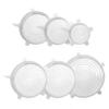 Silicone Stretch Lids Reusable Airtight Fruit Food Wrap Covers 6 Pcs Keeping Fresh Seal Bowl Stretchy Wrap Preservation Cover