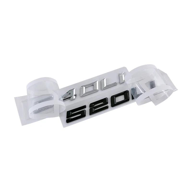 ABS Car Sticker Trunk Emblem Badge Fender Side Decals for BMW 520Li 528Li 530Li 730Li 740Li 750Li Letters Decoration