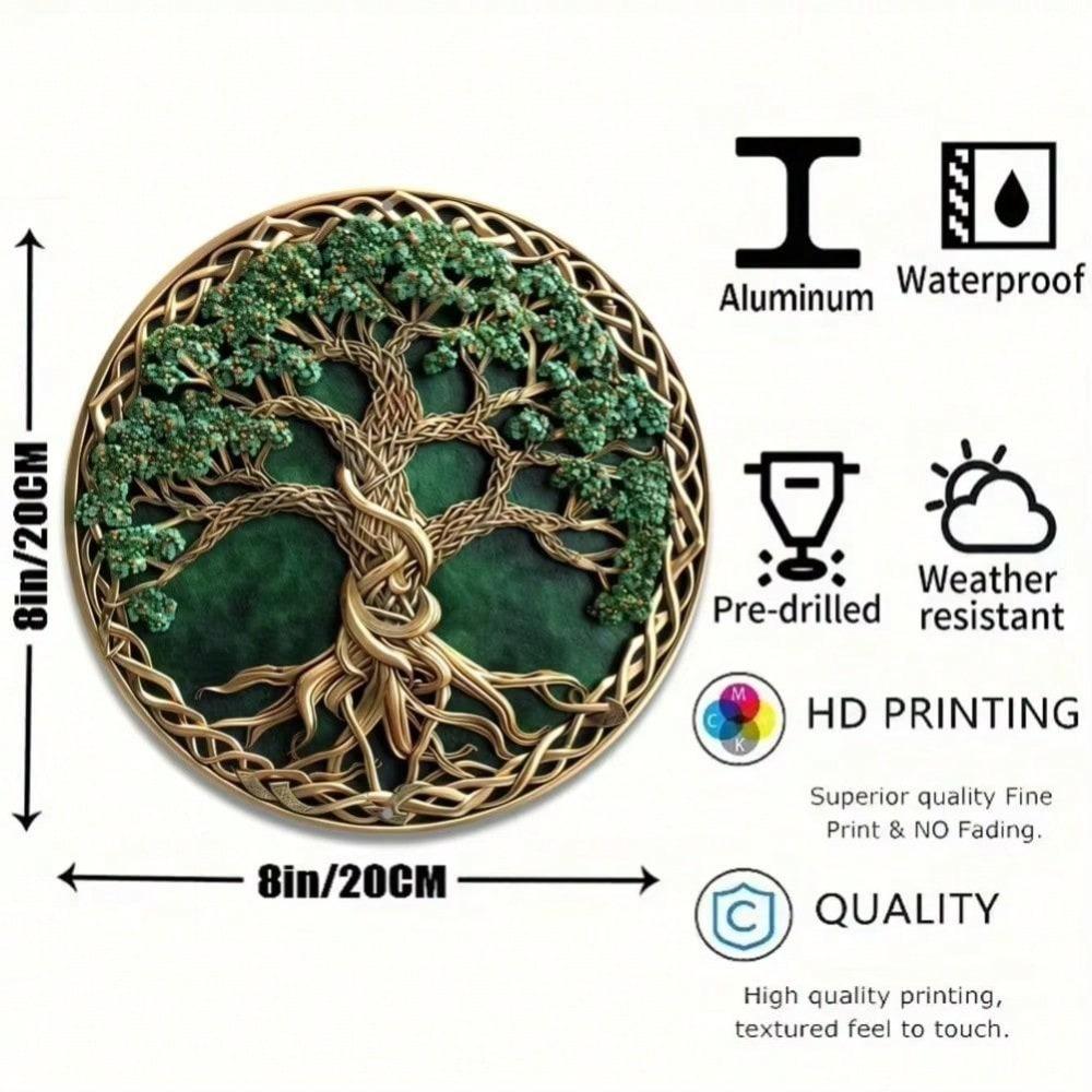 Винтажное Металлическое Древо Жизни Настенное Искусство Мандала Декор Для Гостиной Спальни Крыльца 20x20