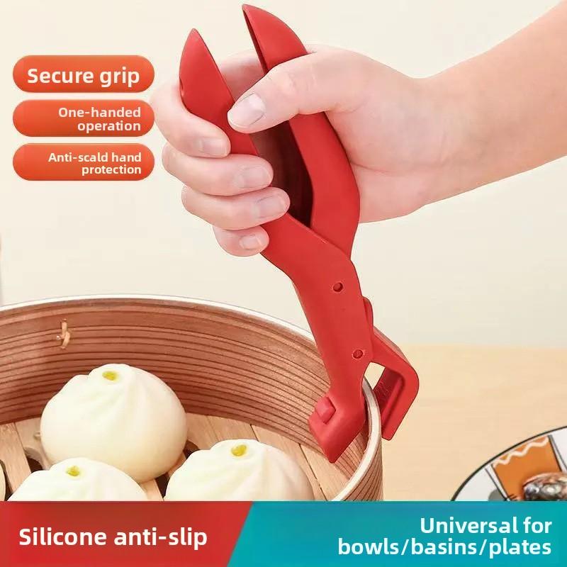 Anti-scalding clip Kitchen silicone anti-skid bowl clip Household heat insulation plate anti-scalding clip Household bowl pick-up
