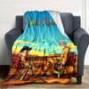 Name Custom Morty Rick Print Flannel Blanket High Quality Warm Comfortable Cover for All Seasons Perfect for Gifts Home Decor