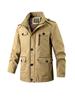 Men's Cross-Border Pure Cotton Casual Jacket - Loose Fit, Medium-Length, Plus Size for Middle-Aged & Elderly