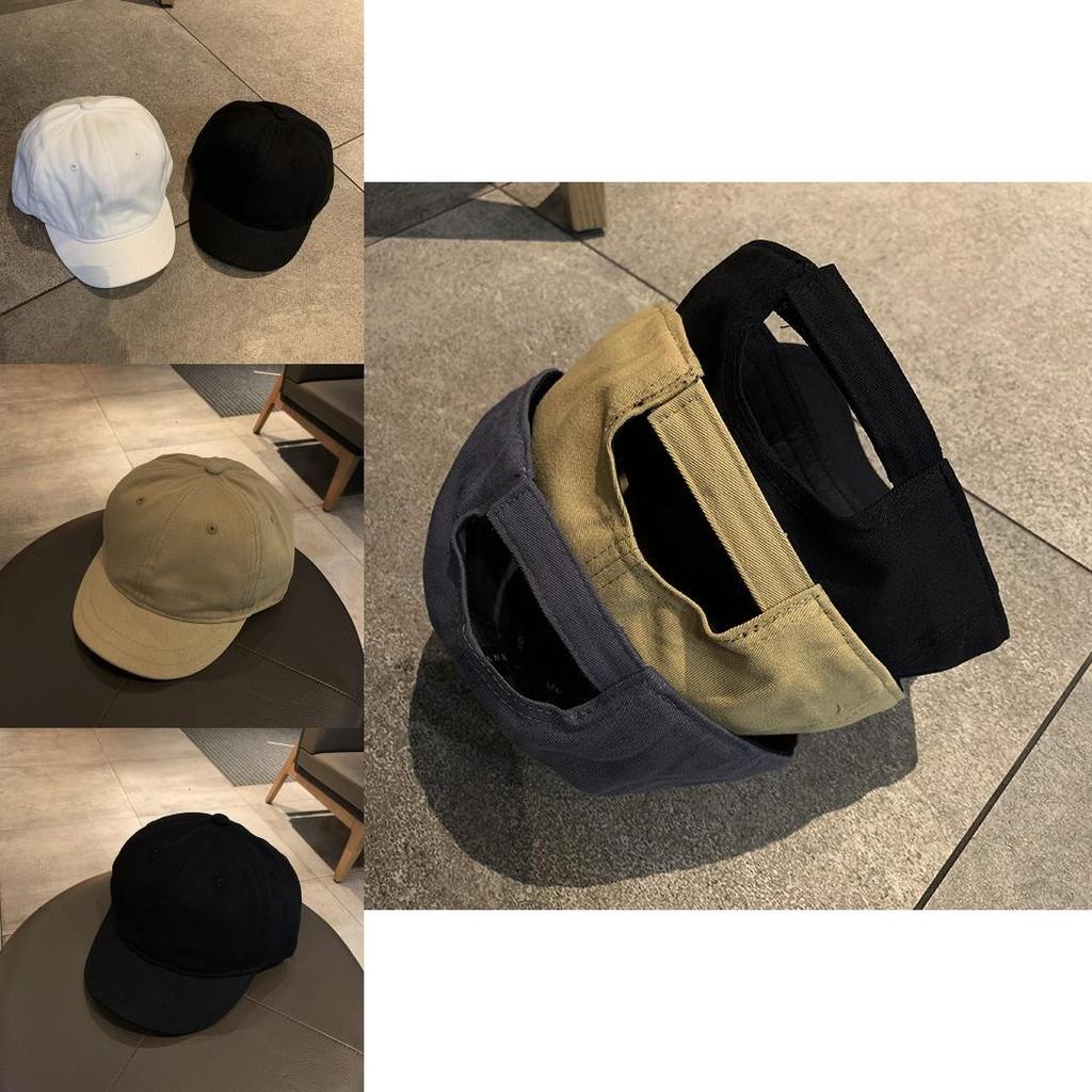 Trendy Cotton Short-brim Baseball Cap For Men And Women Streetwear Style