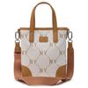 New MLB Artificial Leather Shoulder Bag Crossbody Bag Handbag Clutches Student Backpacks Unisex Cream 3ACRS054N-50CRS