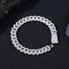 1111 Autumn New S111 Silver Moissanite Necklace Bracelet Bubble Cuban Chain Personalized Trendy Brand Spot Jewelry