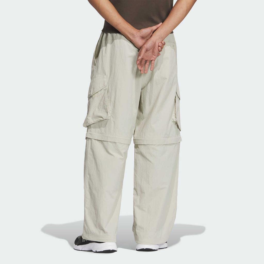 adidas Logo Print Mid-Rise Drawstring Casual Pants Men Bottoms Light-Gray JI9819