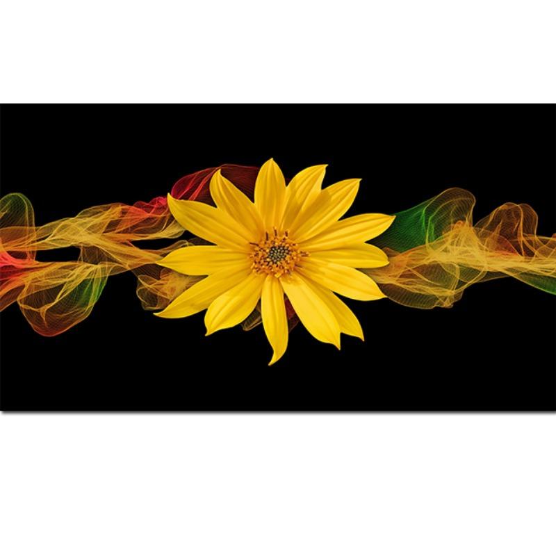 

Цветная лента с подсолнухами, картина Canavs, красивый постер с желтыми цветами и принты, настенные художественные картинки для украшения гостиной 20x40cm no frame ауреолин