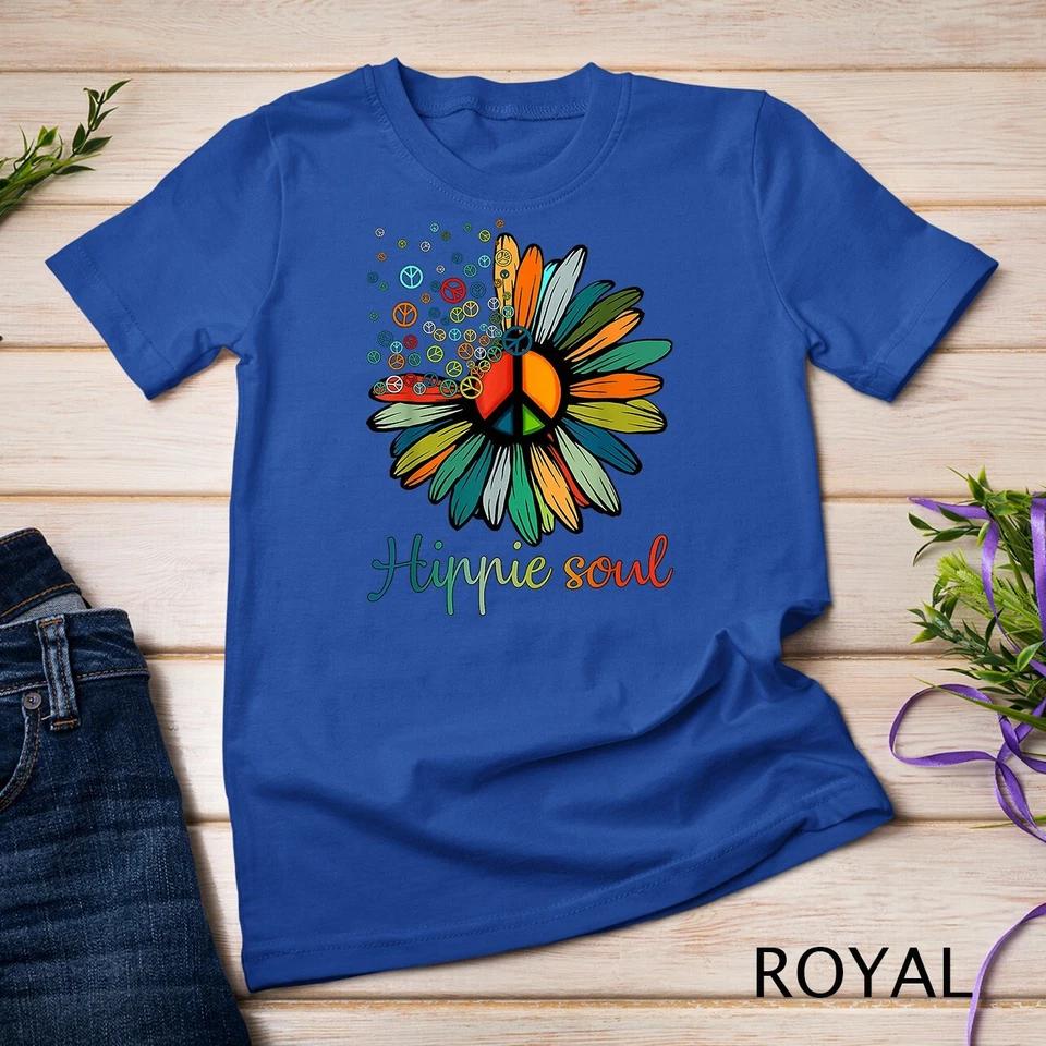 Daisy Peace Sign Hippie Soul Tshirt Flower Lovers Gifts T-Shirt Unisex T-shirt 10 S