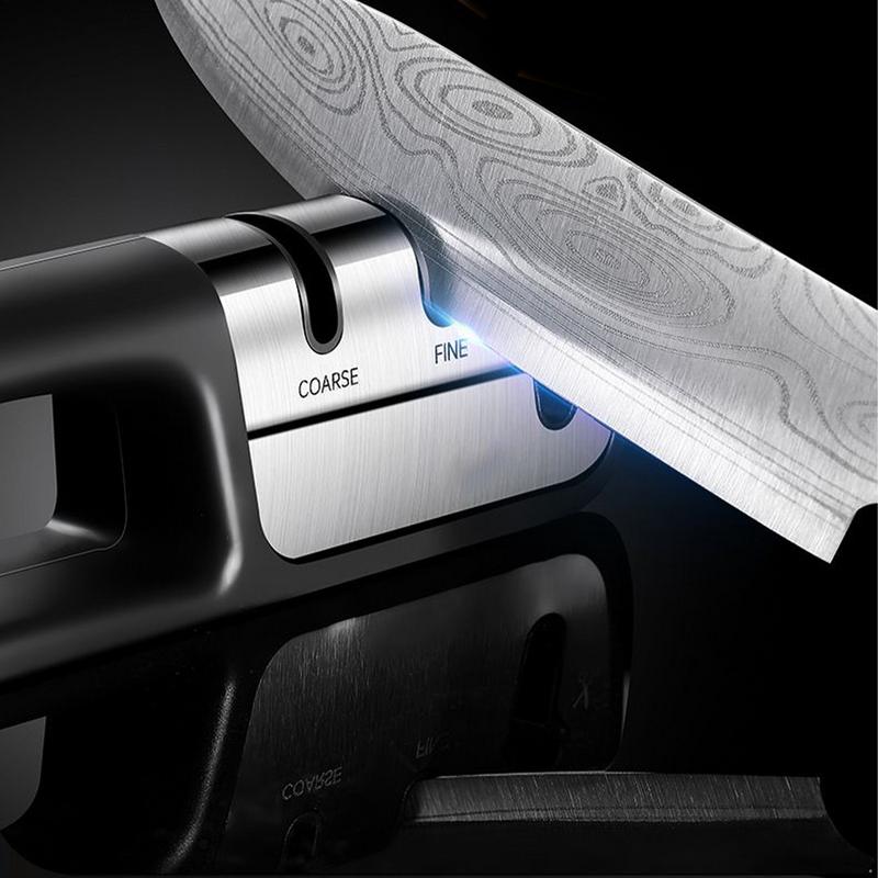 Kitchen Cutter Sharpener 3-Stage Manual Scissor Sharpener Professional Accessories for Chefs and Beginners Kitchen Tool