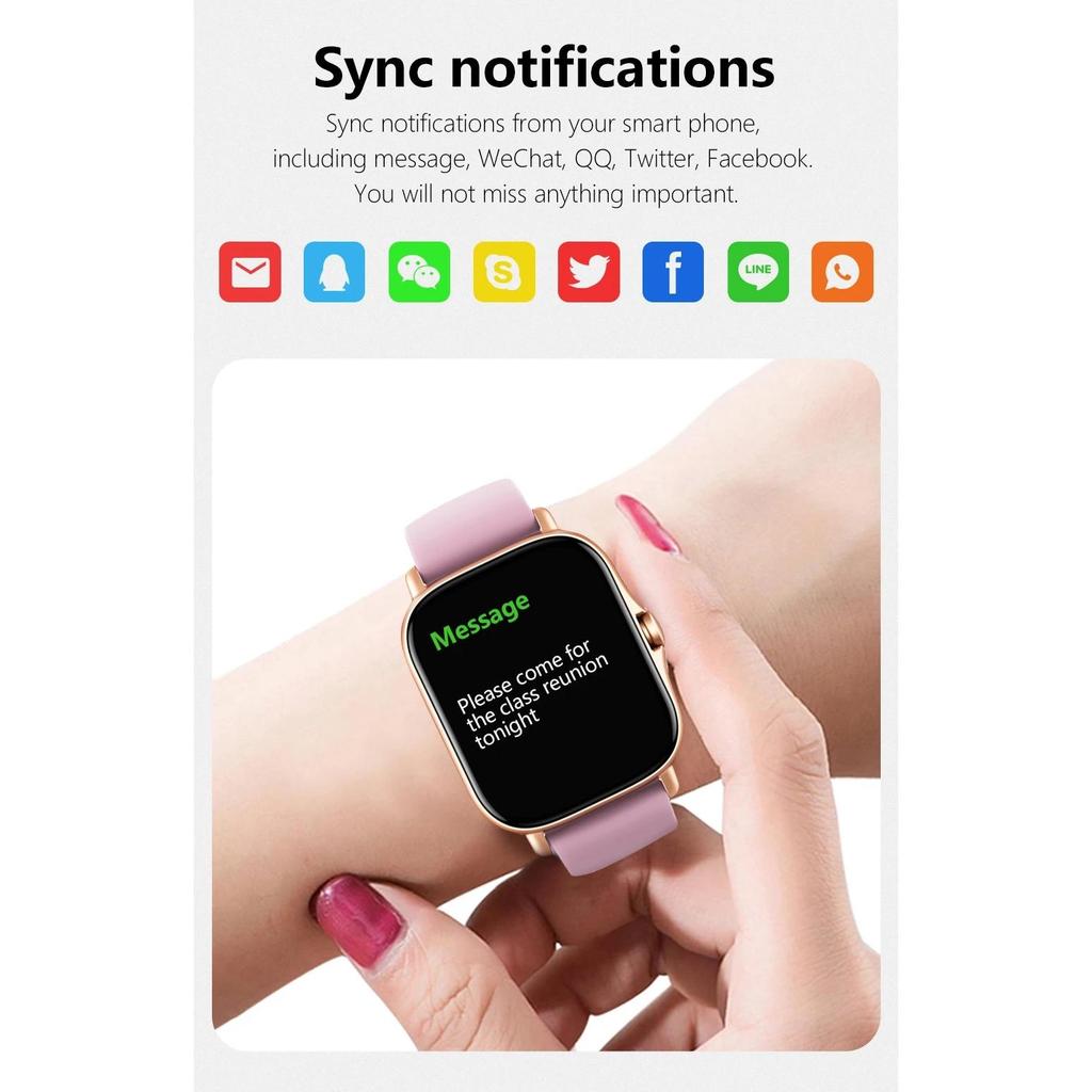 Nowy inteligentny zegarek dla mężczyzn i kobiet Prezent dla Xiaomi Pełny ekran dotykowy Sport Fitness Zegarki BT Call Cyfrowy smartwatch Zegarek na rękę