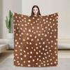 Brown Base Light Antelope Spot Blankets Super Soft Velvet Comfortable Present Throw Blankets Quilt