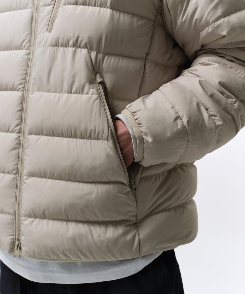 Musinsa Standard [City Leisure] High-Neck Light Down Jacket [Dusty Beige]