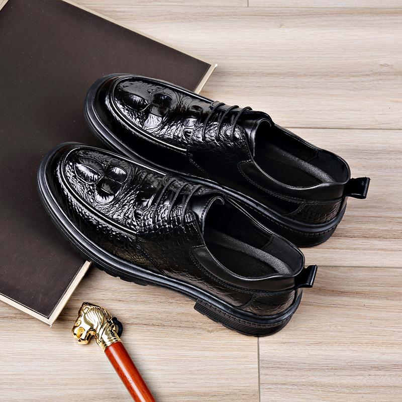 Herren Lederschuhe Schnürschuhe Oxfords Klassische Business Büroschuhe Niedriger Absatz Business Mode Herren Freizeitschuhe für Bankettkleidung Herren