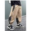 Spring Autumn Fashion Splicing Style Boys Pants Loose Patchwork Sport Overalls Cargo Trousers