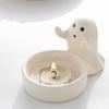Sturdy Ceramic Ghost Candlestick Cartoon Ghost Cute Candle Holder Non-slip Halloween Candlestick Halloween Decoration