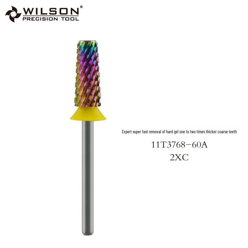 WILSON Nail Polish Remover - Taper Flat Head for Nail Art, Grinding Head Tools, Colorful Design