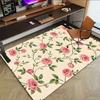 1 Stück Rose Floral rutschfester Boden Teppich Kompatibel für Büro & Wohnzimmer & Schlafzimmer & Esszimmer - Flach- Weich & Muster, Lebendige Farben-W298