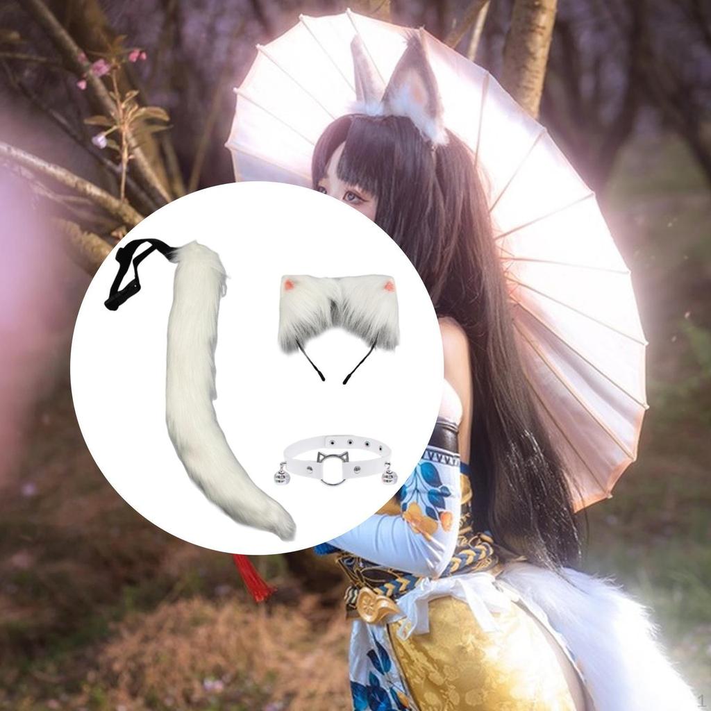 And Tail Set Ear Headband for Party Performance Fancy Dress