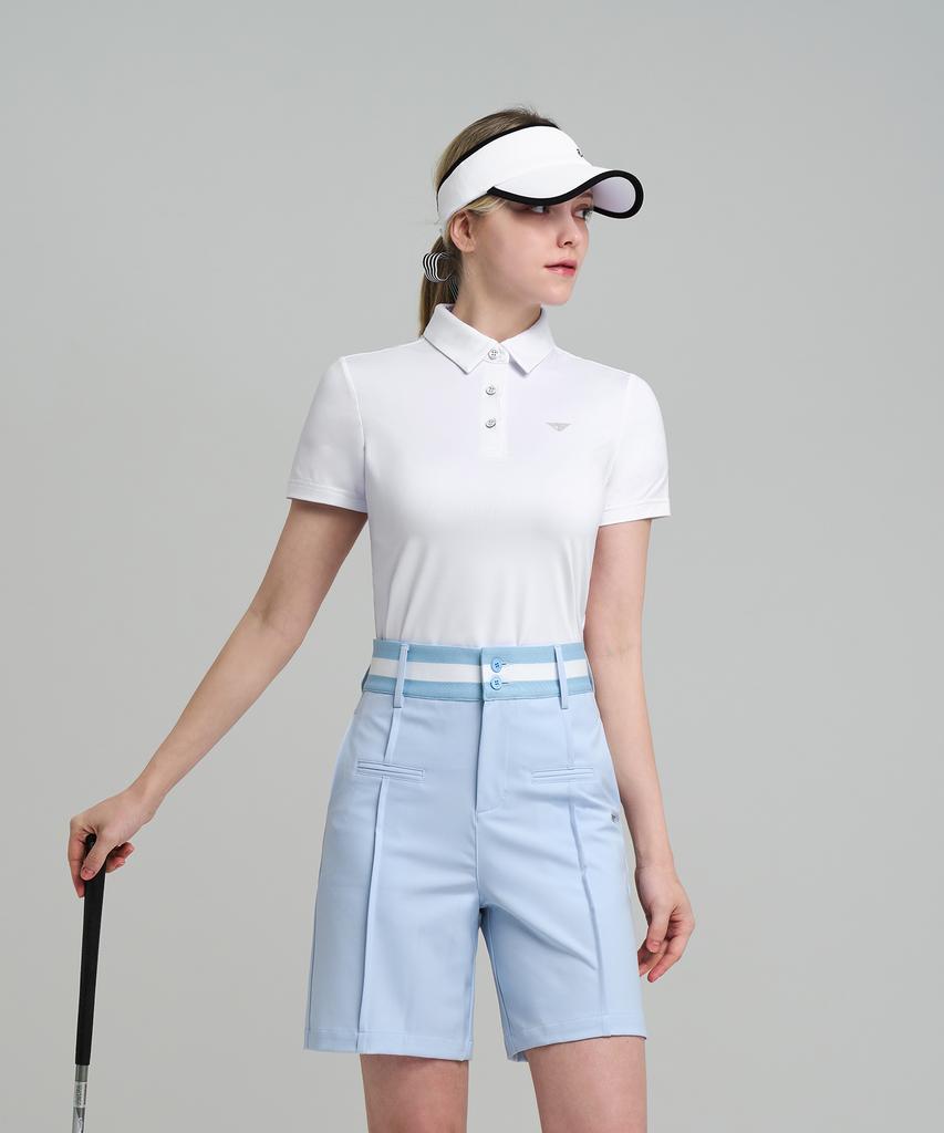 DOWNBLOW Women'S Sports Functional Collared Short Sleeve T-Shirt 2503W