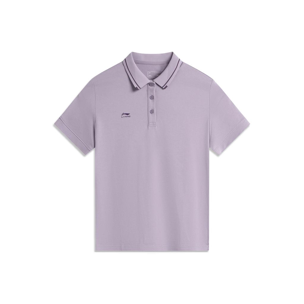 Li-Ning Casual Sports Simple Comfortable Versatile Short Sleeve Polo Shirt Women tops APLV060-4