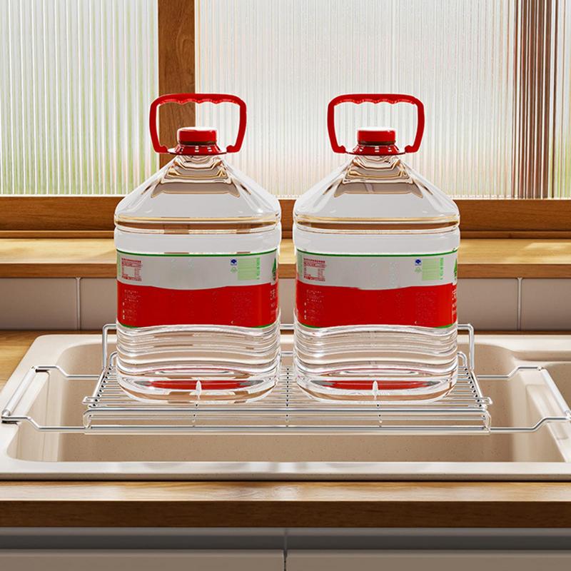 Kitchen Organizer Drying Rack for Dishes Dish Dryer Rack Stainless Steel Strainer Extendable Utensil Holder Storage Organizer