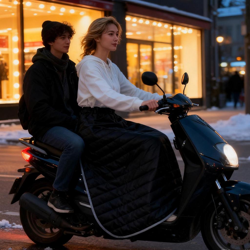 Winter Motorcycle Leg Cover Comfortable Windproof Thickened Motorcycle Leg Protector Wind Guard for Adults Men Women Outdoor