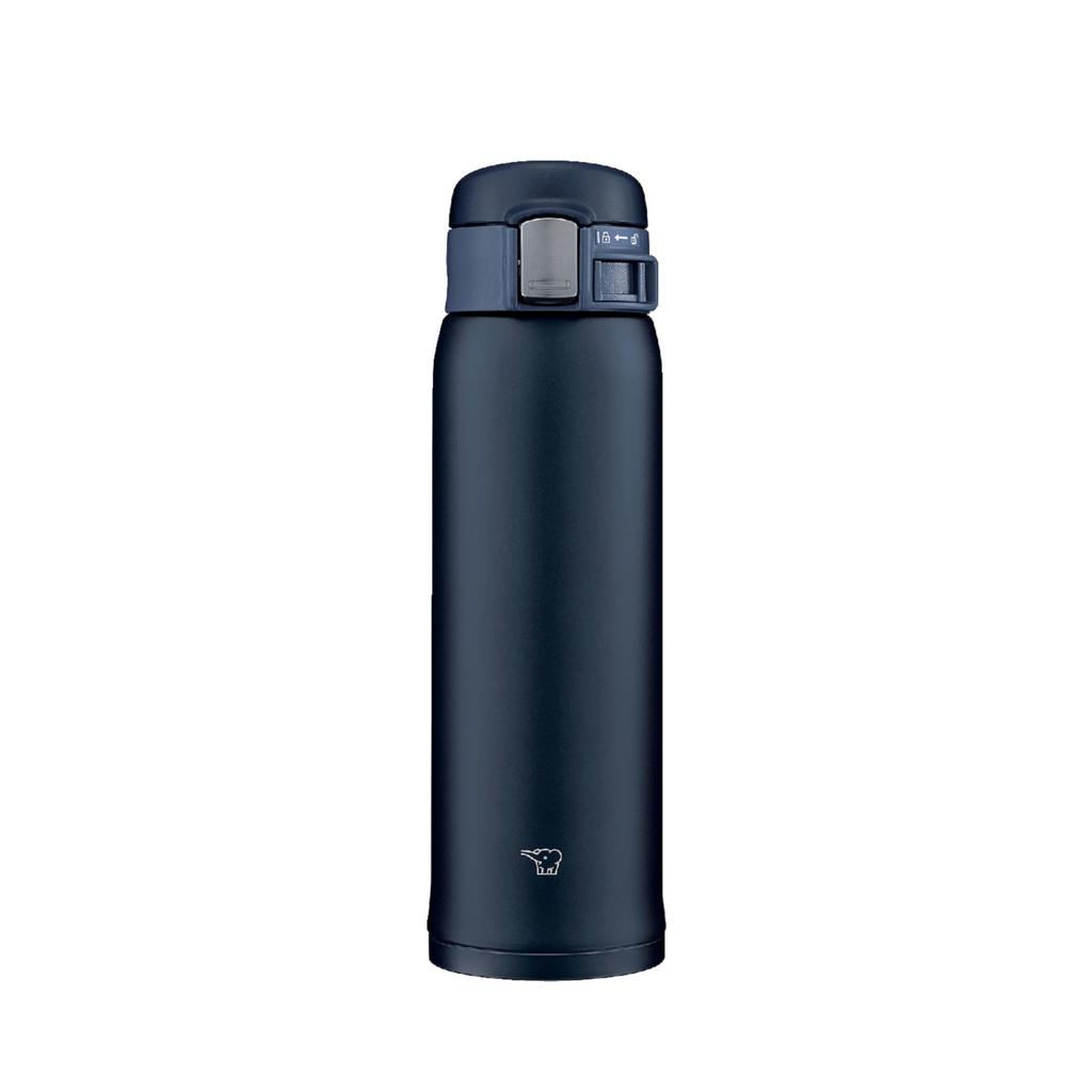 Zojirushi Thermos 480ml Water Lightweight Standard Hot Cold Navy Bottle, One-Touch Mug, & Compact, Type, & Insulation, Blue, SM-SF48-AD