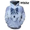 Vente Chaude Européenne et Américaine Sweat à Capuche Loup Imprimé 3D Mode Manches Longues Pull Cool Sweat Animal Personnalité