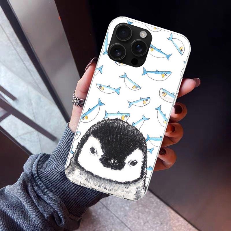 Cartoon P-Pingu Penguin Phone Case For iPhone 17 Air 16 15 Pro Max 14 Plus 13 Mini 12 11 Cover 7 8 SE Silicone Shell Print Funda