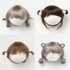 BJD Wig Qbaby Blyth Amydoll Cute Soft Bangs Ponytail with Long Hair For Big Head Doll Dolls Toy Doll Accessories 10 Inches