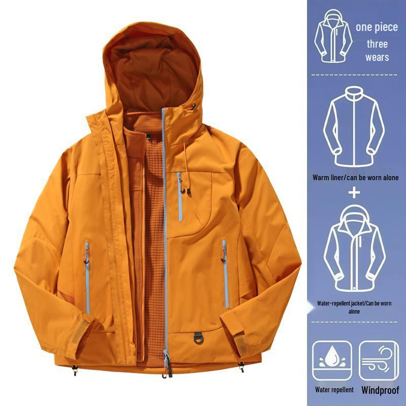 Outdoor Assault Jacket: Warm Waterproof/Windproof 3-in-1 Unisex Mountaineering Coat for Autumn/Winter