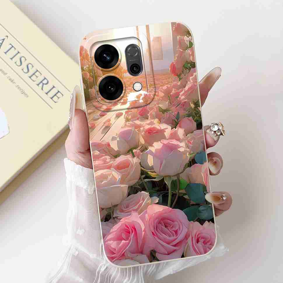 For Oppo Reno14 5G PLA110 Case Cute Rabbit Sunflower Soft Silicon Cover For Oppo Reno 14 CPH2737 6.59" Protective Cases Coque