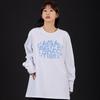ASTRAL PROJECTION Hayes Lettering Oversized Long Sleeve T-Shirt_White