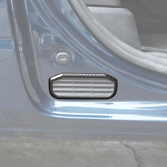 For Dodge Ram 1500 10-26 Carbon Fiber Rear Side Door Air Exhaust Vent Cover Trim