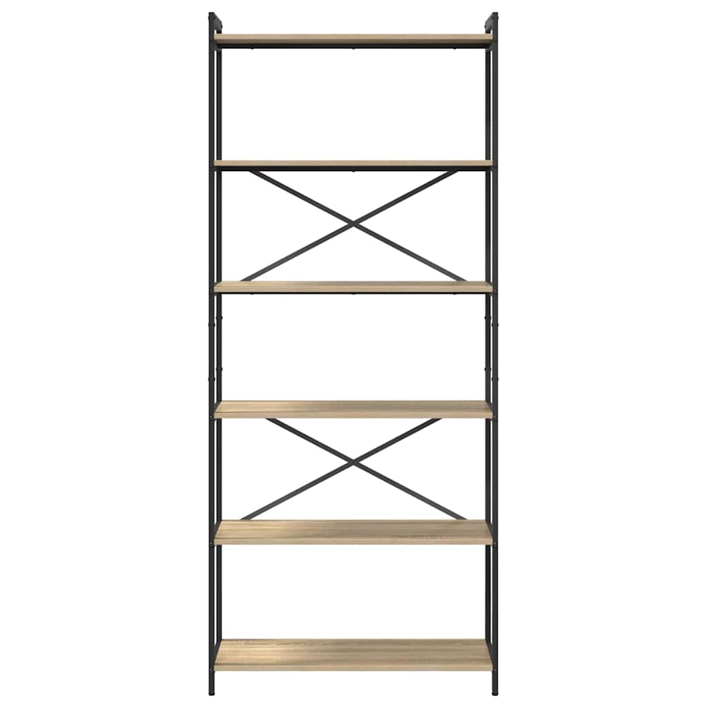 Bookshelf Sonoma Oak 80 x 30 x 189.5 cm Engineered Wood