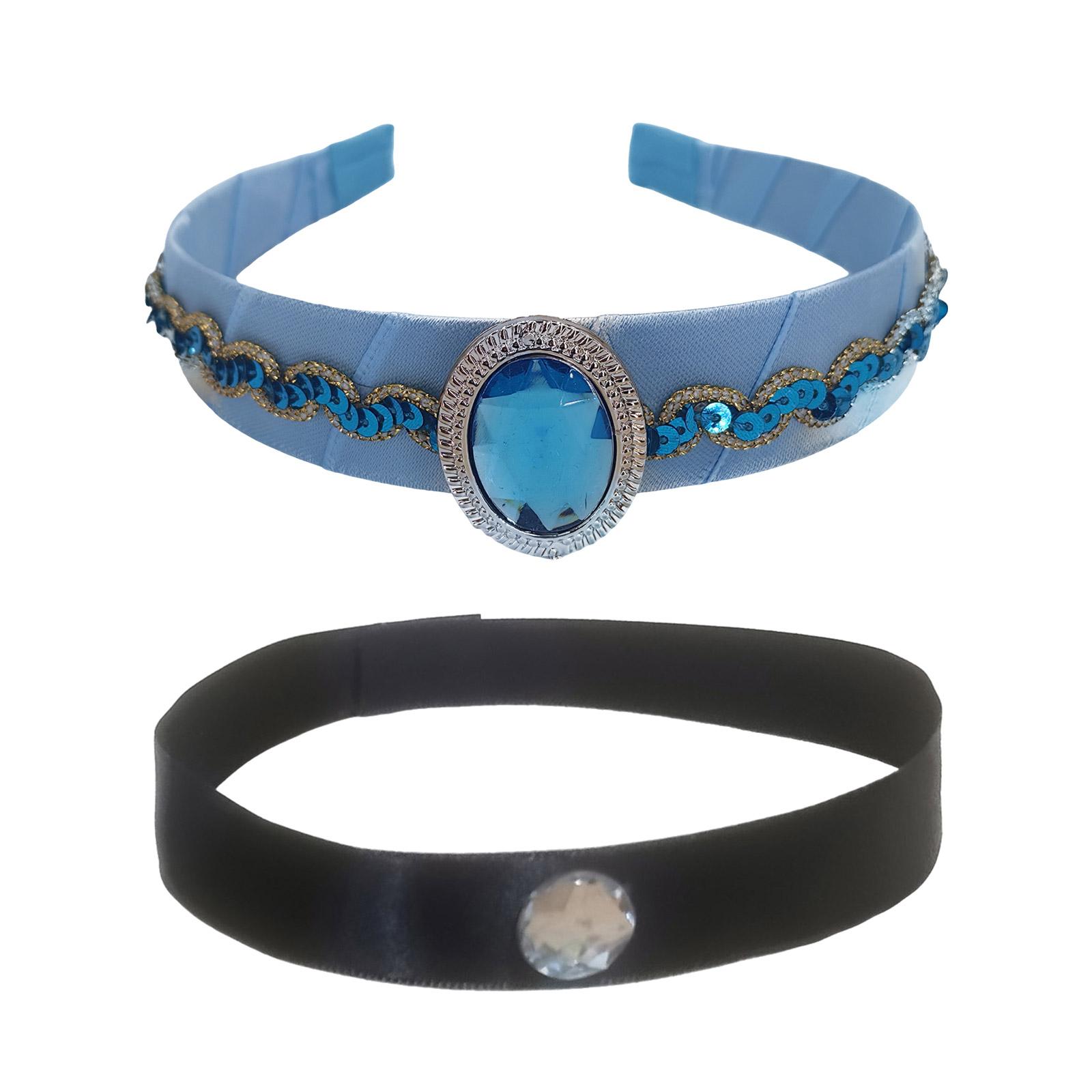 

Милая повязка на голову и чокер принцессы для детей, аксессуары для переодевания девочек и ролевых игр для детских дней рождения D