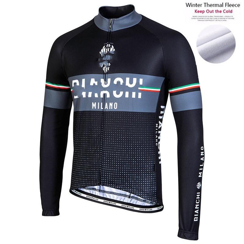 Fleece Lined Cycling Jersey Long Sleeve Breathable Thermal Top Men Women Ride
