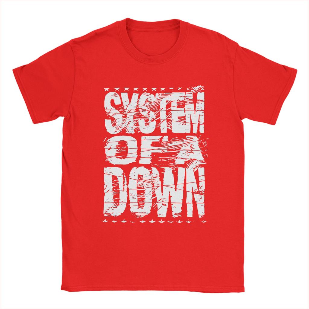 Mens TShirts System of a Down Band Mesmerize Unique Pure Cotton Tee Shirt Short Sleeve  T Shirts Crew Neck Clothing Adult