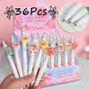 36 Pcs Cute Capibala Transparent Press Pen for Office Work, Brushing Questions, Signing Writing, Diaries, Notes, Student Classroom Prizes, Friend Part