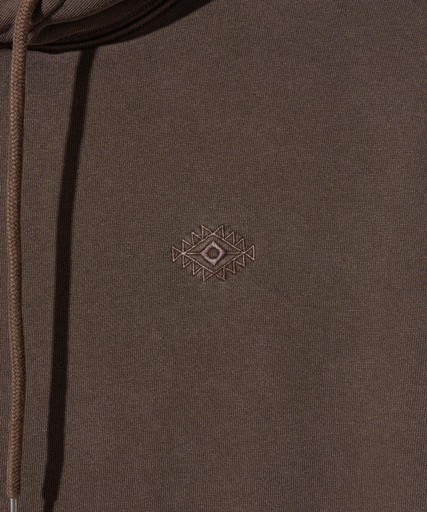 GAKKAI UNIONS Ethnic Sleeve Pigment Hoodie Brown