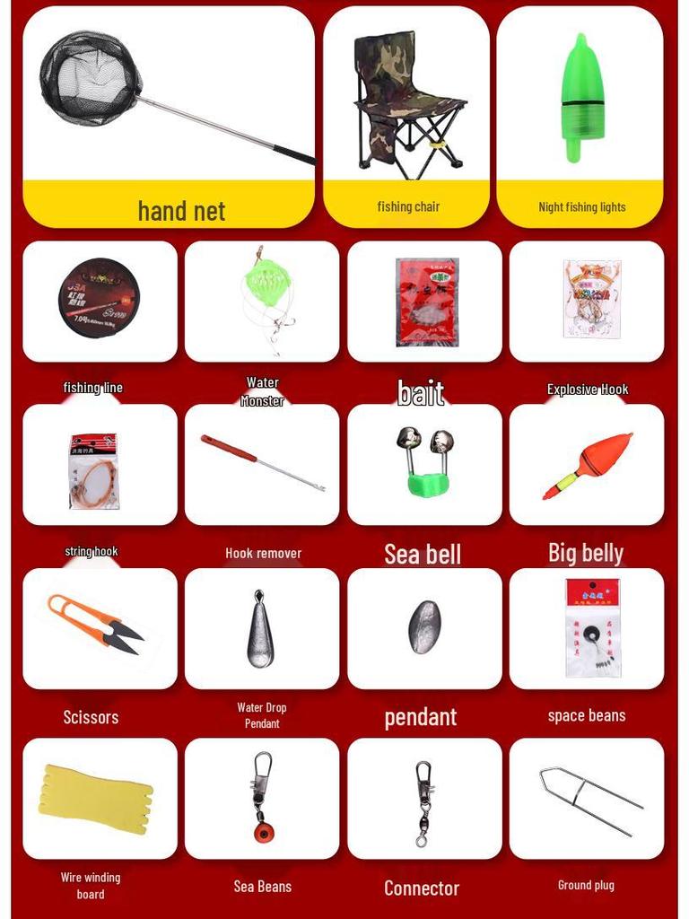 Ultra-Hard Sea Rod Set with Accessories for Long Cast Fishing