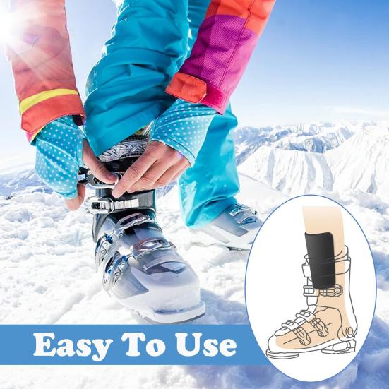 1/2/4/6/8Pcs Ski Shin Pads 5MM Thickened Foam Snowboard Shin Guards Cuttable Leg Pain Relief Portable Winter Sports Ski Boot Liner Shin Protector