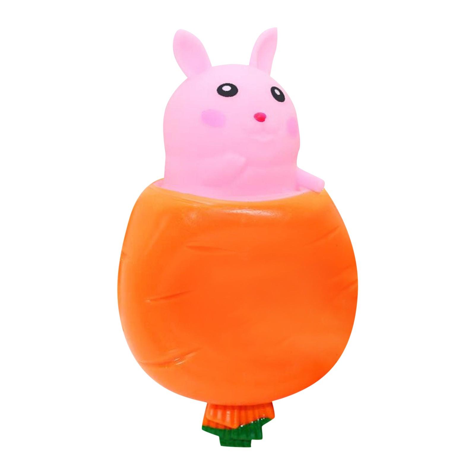 

Carrot Rabbits Stress Relief Toy Surprise Rabbits Carrot Cup For Anxiety Relief, ADHD Out The Surprises And The Emotions, Sensory Toy One Size рожевий