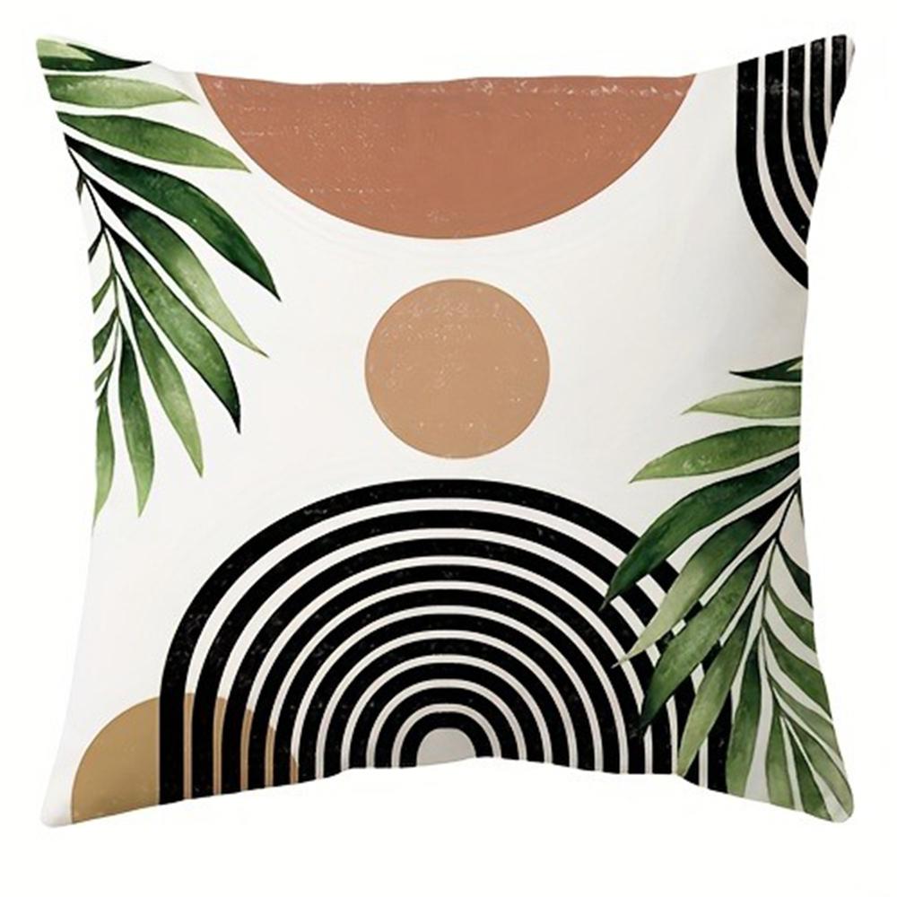 Bohemian Home Decoration Pillowcase Geometric Leaf Pattern Printing Pillow Cover Living Room Room Sofa Cushion Cover