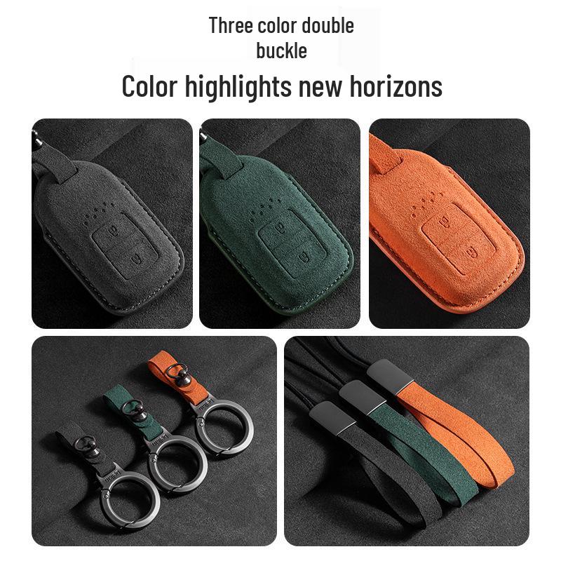 Compatible Car Key Case for Honda CRV, Accord 10th Gen, Civic, XRV, Guandao, Lingpai, Haoying, Binzhi - Cowhide Leather Bag