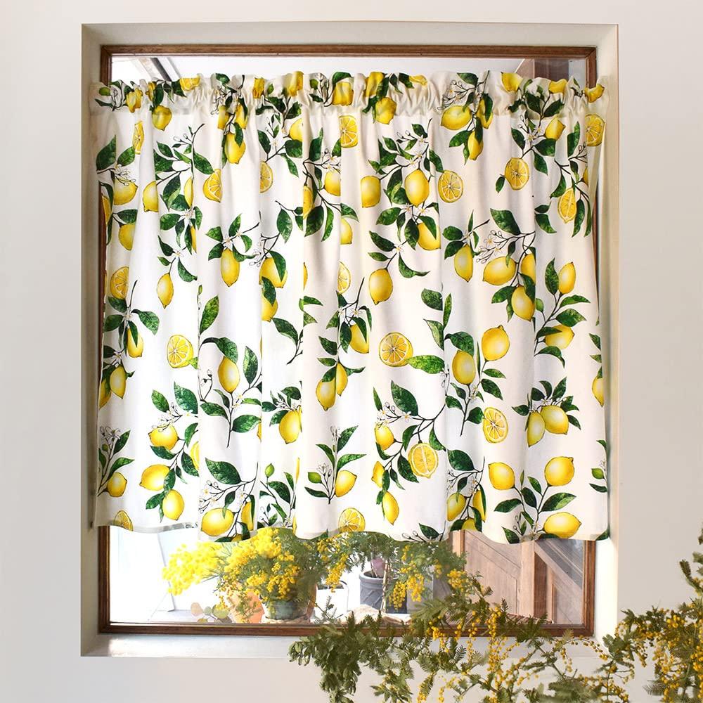 

СТИЛЬ Декор Хлопковая Занавеска для Кафе x Стандартный Цитрус W3901810 100% (72см 100см), Тип, Лимон,