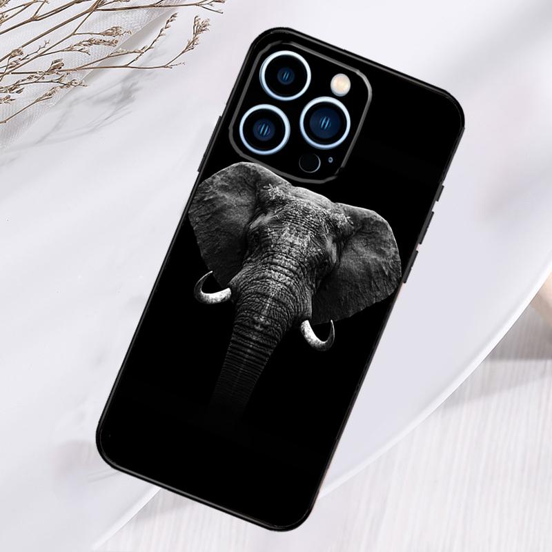Wild Elephant Head Phone Case For iPhone 17 Pro Max 15 14 13 12 11 16 Pro Max Plus 12 13 Mini 16e 17 Air Cover