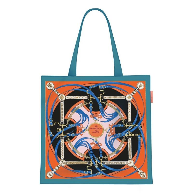Printed Canvas Bag Women's Hand Bag Large Capacity Student Tutoring Shoulder Bag